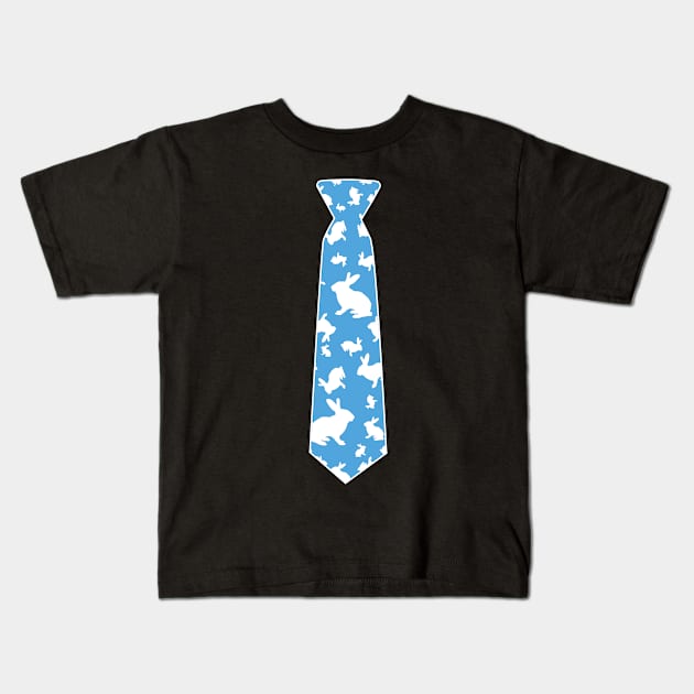 Bunny Rabbit Tie Funny Easter Pattern Men Boys Kids T-Shirt by trendingoriginals